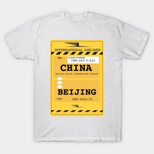 Beijing China travel ticket T-Shirt